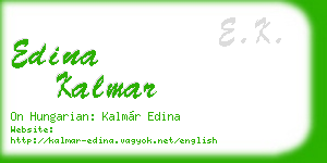 edina kalmar business card
