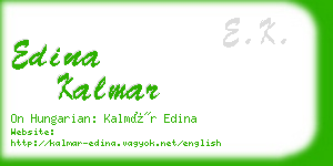 edina kalmar business card